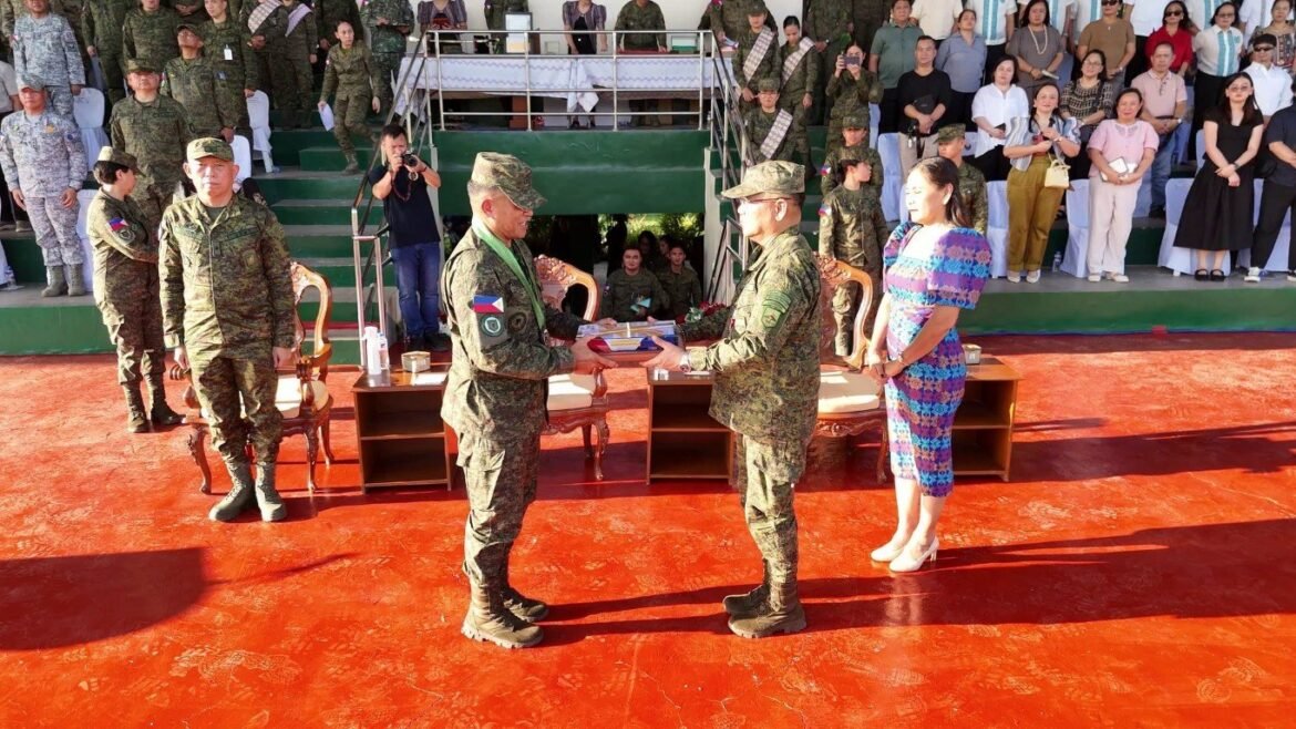 Philippine Army leadership transition as BGen. Mario D. Jacinto assumes as acting 7ID commander following MGen. Joseph Norwin D. Pasamonte’s retirement ceremony at Fort Magsaysay, Nueva Ecija.