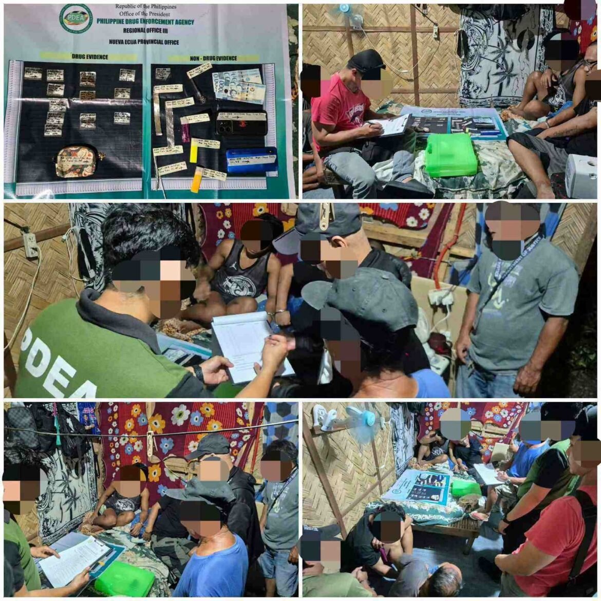 Seized suspected shabu, marijuana, and drug paraphernalia from a buy-bust operation in Cabanatuan City, Nueva Ecija.